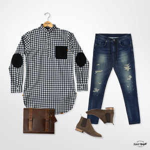 GINGHAM NAVY
